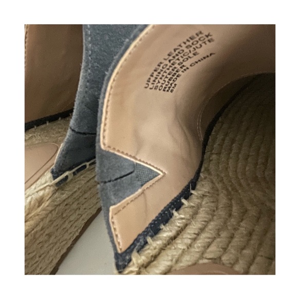 NWOT Banana Republic Espadrille Wedge Mule in Blue Suede - Picture 3 of 11